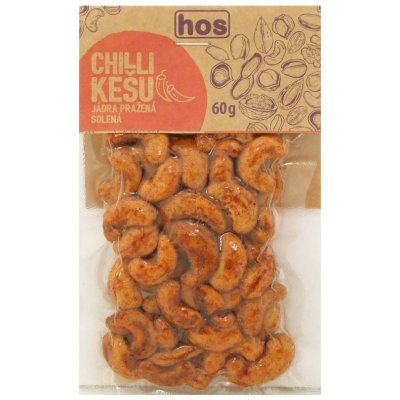 HOS Chilli kešu jádra pražená solená 60 g – Zboží Dáma
