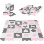 Ecotoys Pěnová podložka s plotem puzzle suchý bazén 36 ks růžové – Zboží Dáma