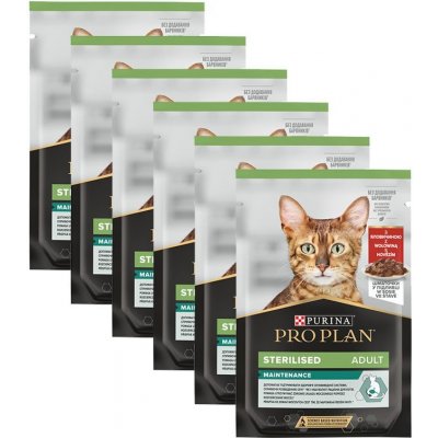 Pro Plan Cat STERILISED MAINTENANCE hovězí 6 x 85 g – Zboží Mobilmania