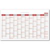 Kalendář Nástěnný Plánovací mapa SK 80x100 cm červená 2024
