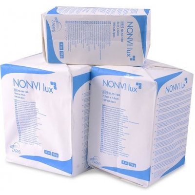 ZARYS International Group Komprese NONVI lux z netkané textilie, 40g, 4 vrstvy, nesterilní, 100 ks 5 cm x 5 cm – Zboží Mobilmania