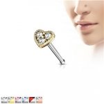 Piercingate piercing do nosu srdíčko PNO00252 červená – Zboží Dáma