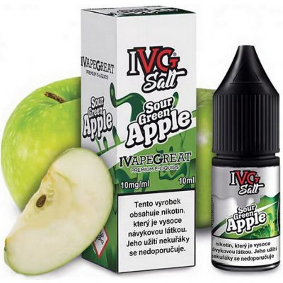 IVG E-Liquids Salt Sour Green Apple 10 ml 10 mg – Sleviste.cz