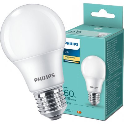 Philips klasik žárovka LED , 8W, E27, teplá bílá – Hledejceny.cz