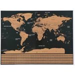 Malatec Velká Stírací mapa světa s vlajkami Deluxe 82 x 59 cm černá – Zboží Mobilmania