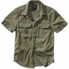 Army a lovecké tričko a košile Košile Brandit Vintage Short Sleeve Olivová