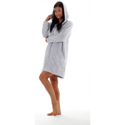 Vestis dámsky župan na zip Siena 3856 šedá – Zboží Dáma