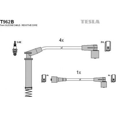 Sada kabelů pro zapalování TESLA T962B – Hledejceny.cz