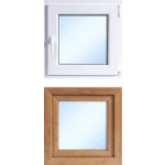OknaDvereNaMiru.cz Plastové okno otevíravé i sklopné, pravé, zlatý dub / bílá, 90x90 cm – Hledejceny.cz