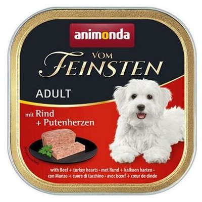 Animonda Vom Feinsten Adult Dog hovězí a krůtí srdce 11 x 150 g – Hledejceny.cz