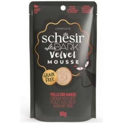 Schesir Cat After Dark Velv.Mousse kuře hově.80 g – Hledejceny.cz