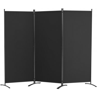 SucceBuy Paraván Přenosný Černý Skládací 228 x 184 cm 3-dílný – Zboží Dáma