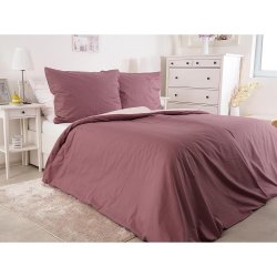 TipTrade Oboustranné bavlna povlečení Color starorůžovo růžové 200x220 2x70x90