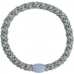 KKNEKKI Gumička do vlasů Kknekki Slim Mix Baby Blue Glitter, modrá barva, textil – Sleviste.cz