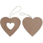 Dekorace z paper maché Srdce 2 ks – Hledejceny.cz