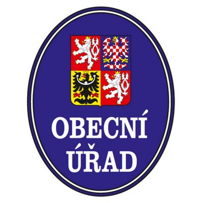PROFIBA Smaltovaná cedule OBECNÍ ÚŘAD se státním znakem (modrá/bílá)