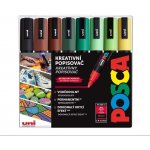 Uni Posca PC-5M 1,8 2,5 mm Earth mix zemitých tónů 8 ks – Zboží Živě