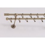 GAROL Kovová garnýž Cilinder dvojitá exclusive mosaz komplet 300 cm – Zboží Mobilmania