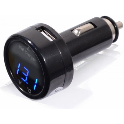 Nabíječka do auta MULTI - USB 12/24V, voltmetr, teploměr – Zboží Mobilmania