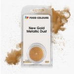 Food Colours Jedlá prachová perleťová barva New Gold Metallic Dust Zlatá 2,5 g – Zboží Dáma