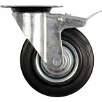 Kolečko otočné s brzdou, gumové 150kg 200/46/235mm – Sleviste.cz