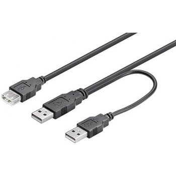 Goobay 93353 USB 2.0 USB A zásuvka, USB A vidlice x2, 0,3m 93353