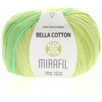 Mirafil Příze Bella Cotton Smart 403 odstíny žluté a zelené