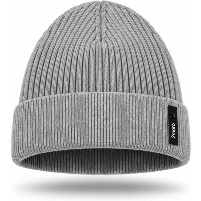 2moro žebrovaná čepice beanie světle šedá – Hledejceny.cz