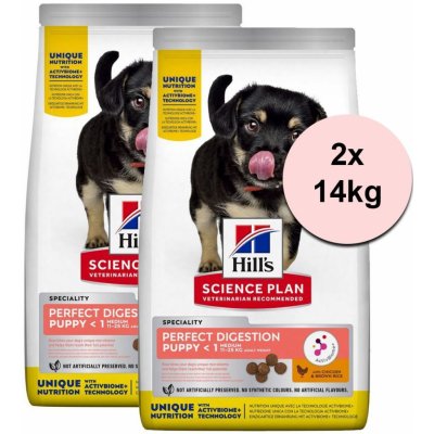 Hill’s Science Plan Perfect Digestion Puppy Medium Chicken 2 x 14 kg