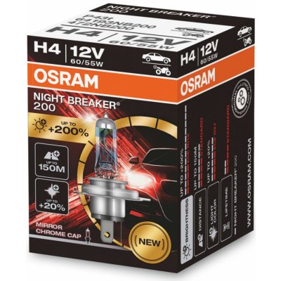 Osram Night Breaker 200 H4 P43t 12V 60/55W 64193NB200 – Hledejceny.cz