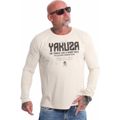 Yakuza Sharp Knife pánské tričko LSB22062WHTCAPGRY Béžové