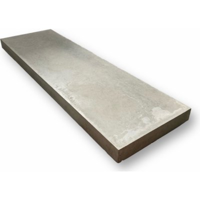 Betonová stříška na zídky a plotové dílce – rovná, hladká (100 × 25 × 5 cm) Barva: Přírodní – Zboží Mobilmania