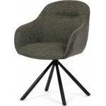 Vikio AJZ119Z zelená látka a tmavě šedá látka v dekoru vintage kůže – Zboží Mobilmania