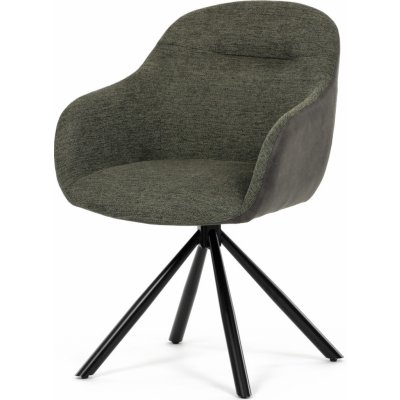 Vikio AJZ119Z zelená látka a tmavě šedá látka v dekoru vintage kůže – Zboží Mobilmania