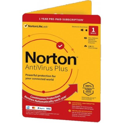 Norton ANTIVIRUS PLUS 2GB 1 lic. 1 rok (21408138) – Zboží Živě