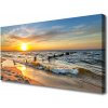 Obraz Obraz na plátně Moře Západ Slunce Pláž 100x50 cm