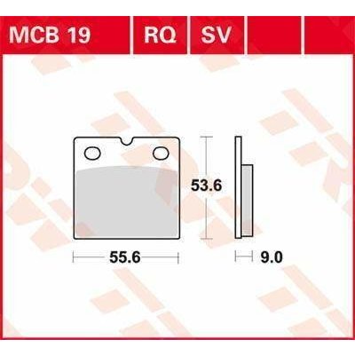 TRW MCB19RQ offroad racing organické brzdové destičky na motorku