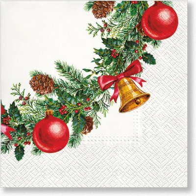 Argus Vánoční ubrousky věnec se zvonky 19031018 – Zboží Dáma