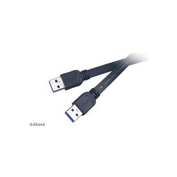 Akasa AK-CBUB15-15BK Proslim, USB 3.0 typ A M - A M, plochý, 1.5 m