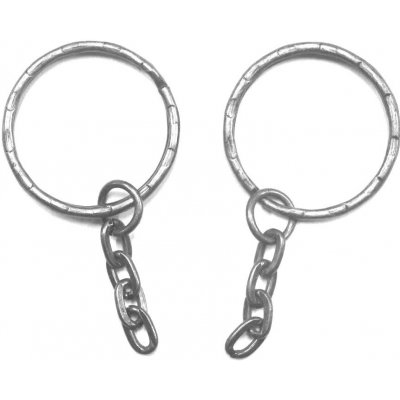 Kroužek na klíče s řetízkem platina – Zboží Dáma