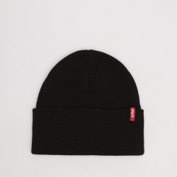 LEVI'S čepice Slouchy Red Tab Beanie černá