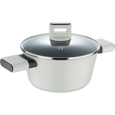 BERGNER Kastrol s poklicí s nepřilnavým povrchem LINES 20 cm šedobílá BG-56091-GY – Sleviste.cz