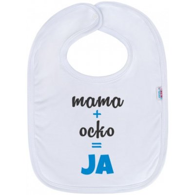 New Baby Kojenecký bavlněný bryndák mama+ocko=JA modrý – Zboží Mobilmania