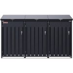 N Scorpion elektro s.r.o. Přístřešek na 3 popelnice D12GG3Z antracit – Zboží Mobilmania