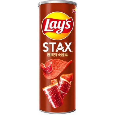 Lay's CN Stax bramborové chipsy s příchutí španělské šunky 90 g – Hledejceny.cz