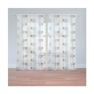 Sablio Záclony Modré ovce: 2ks 150x250cm – Hledejceny.cz