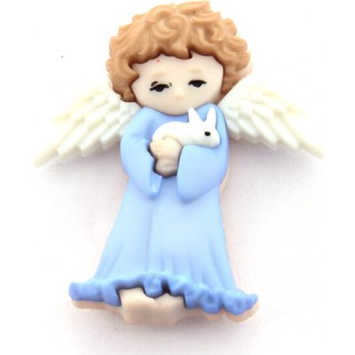 Exclusive vánoční - knoflík plastový Varianta: Anděl se zajíčkem – Zboží Dáma