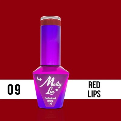 Molly Lac UV/LED gel lak Glamour Women Red Lips 09 10 ml