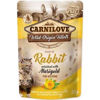 Carnilove Cat Pouch Rich in Rabbit Enriched with Marigold 85 g – Sleviste.cz