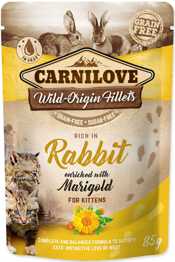 Carnilove Cat Pouch Rich in Rabbit Enriched with Marigold 85 g